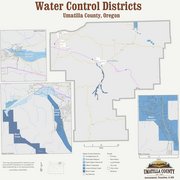 Map of Water Districts in Umatilla County